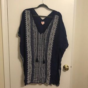 Stella and Dot Caftan Indigo Tunic L/XL